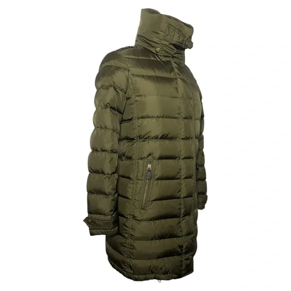 Burberry Brit quilted down puffer coat army green dark olive size Small - Picture 6 of 16
